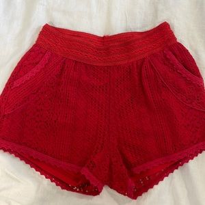 Red Lace Shorts 🌹